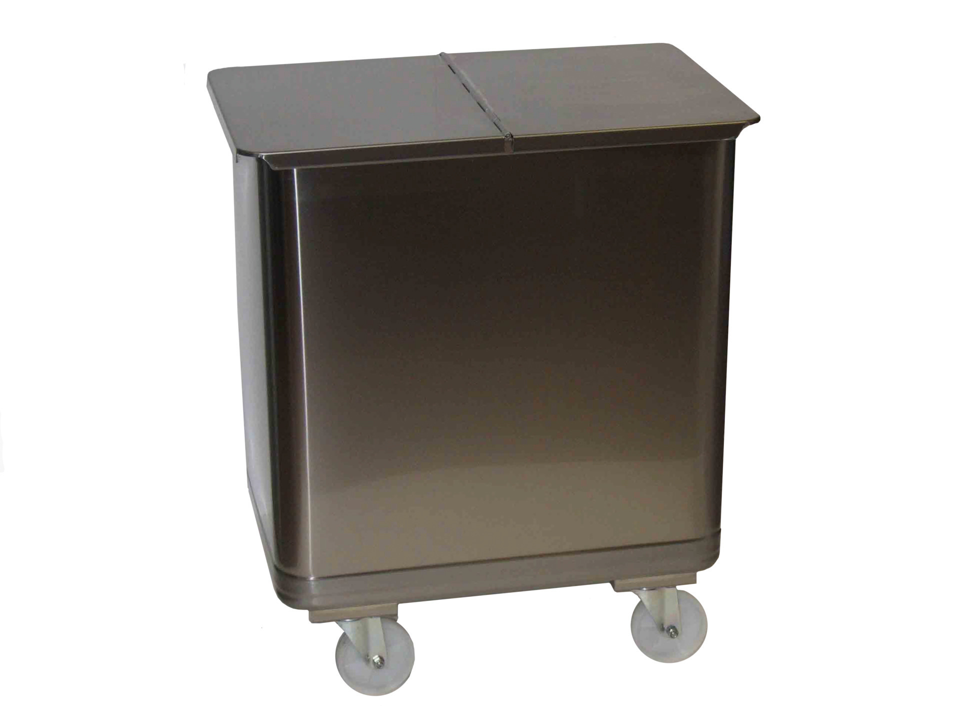 Mehlwagen Edelstahl 150 l mit Klappdeckel
