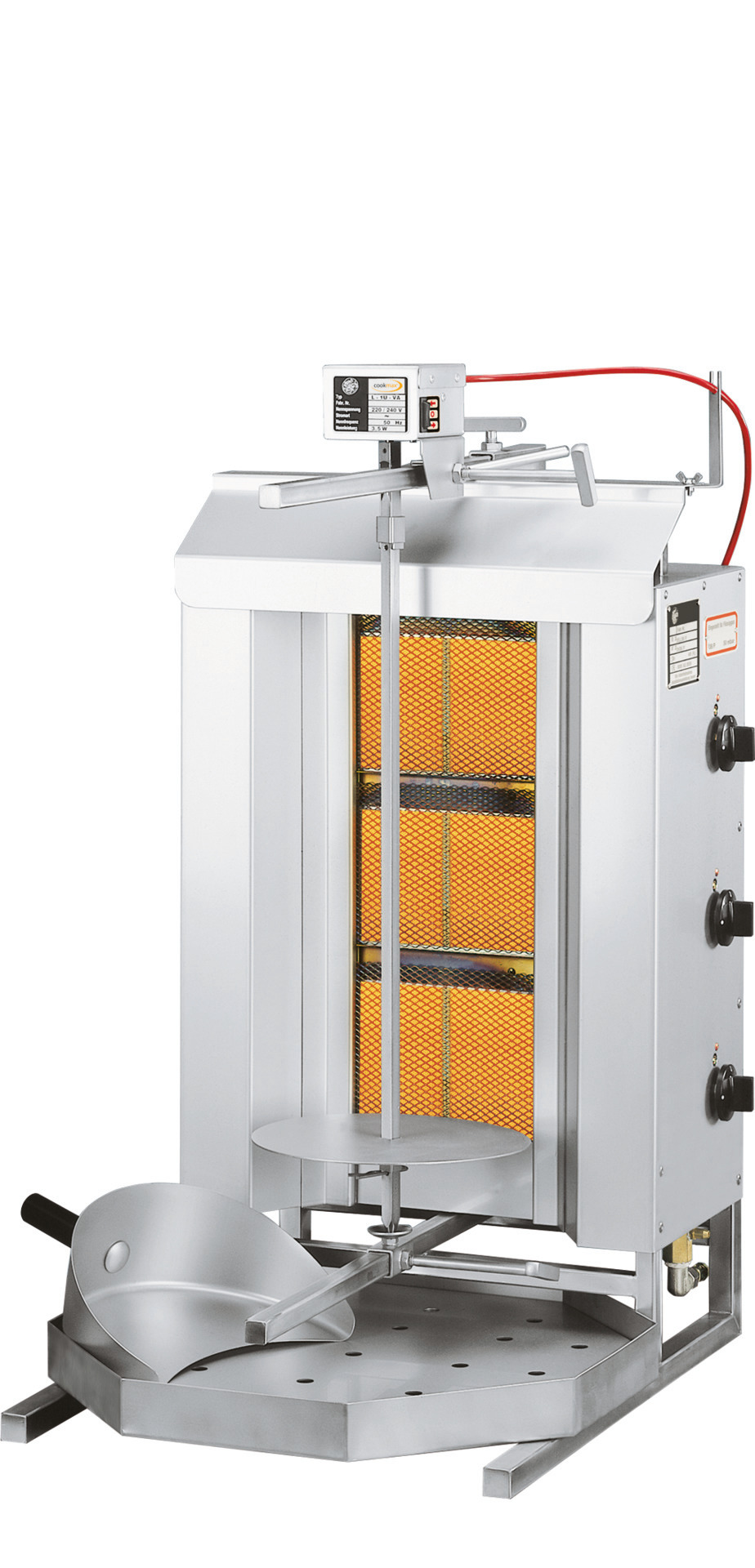 Gas-Gyrosgrill Edelstahl 3,5KW