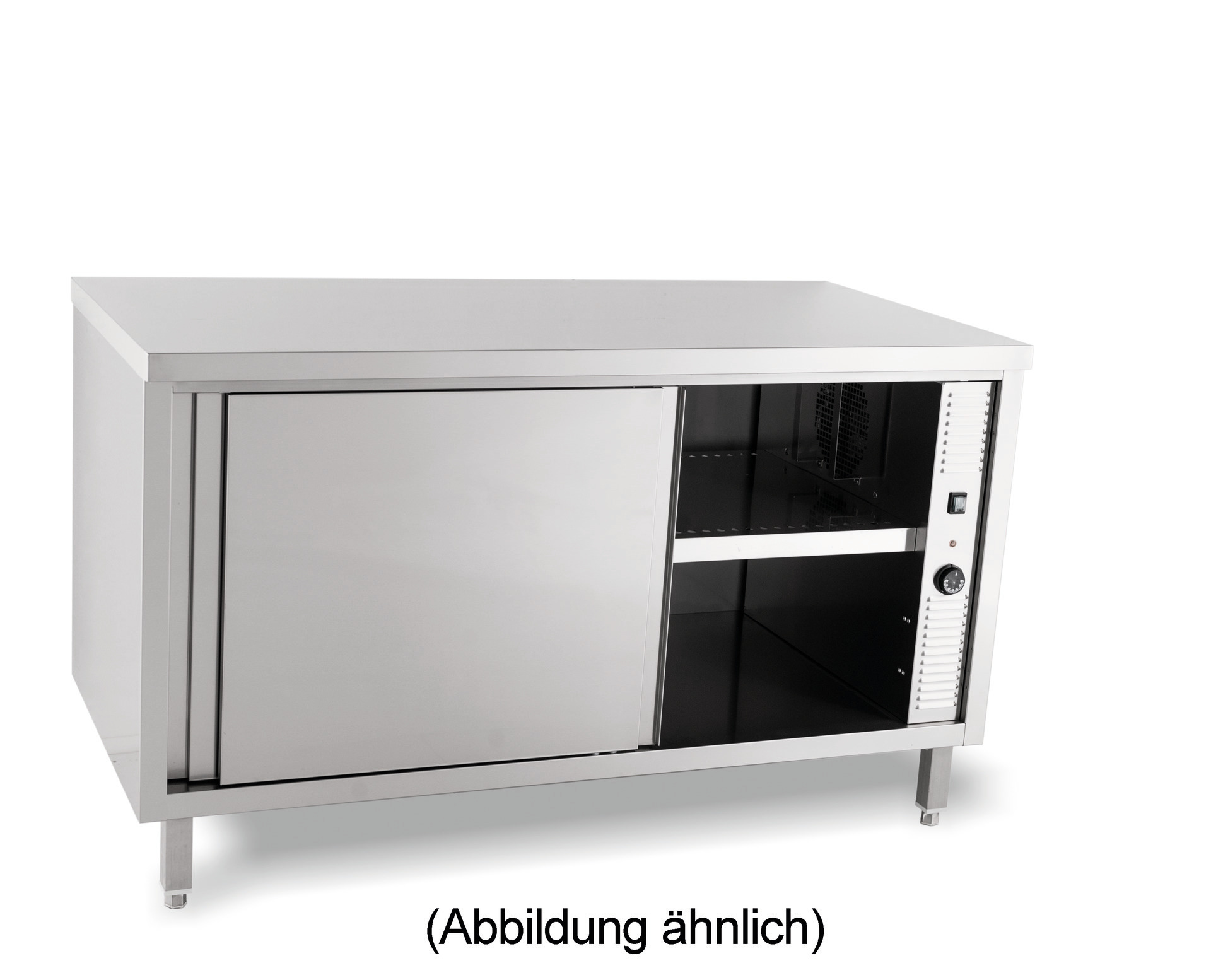 Durchreicheschrank beheizt Schiebetüren