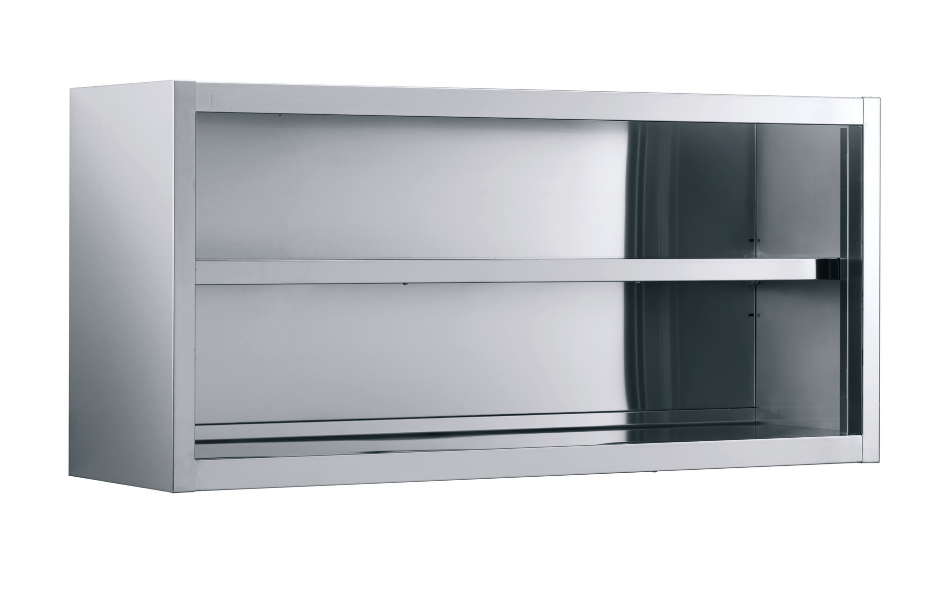 Wandhängeschrank offen Edelstahl 800x400x650