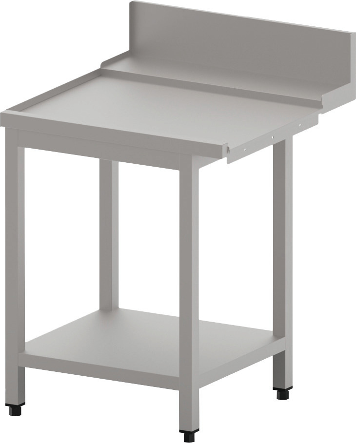 Ablauftisch links Ablagebord und Spritzblech, 1000 mm