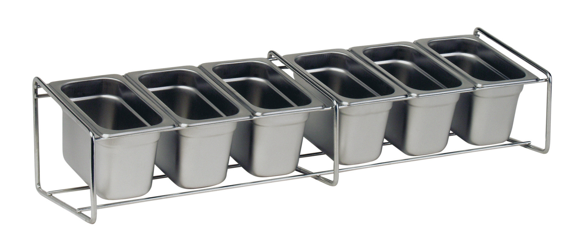GN-Ständer für Gewürzbehälter Edelstahl 680 x 180 x 155 mm