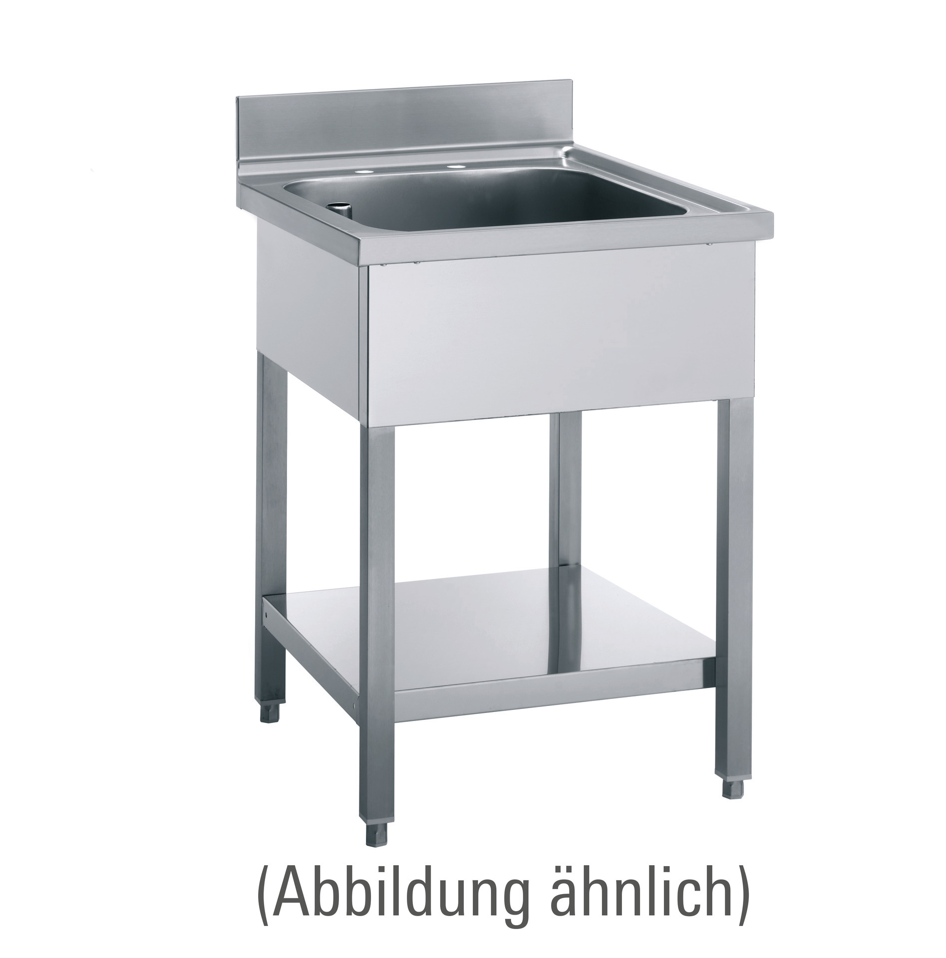Spültisch 50 mm Aufkantung Ablageboden 1 Becken 700x850x600 mm