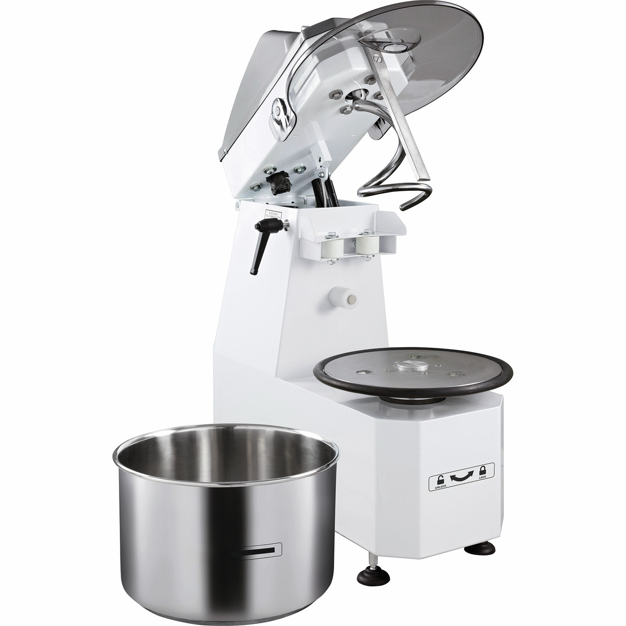 Teigkneter für 12 kg / 16 l anhebbarem Kopf + herausnehmb. Schüssel