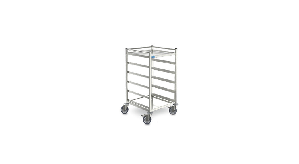 Korbtransportwagen 5 x 500er Körbe Arbeitsplatte 638 x 630 x 1061 mm