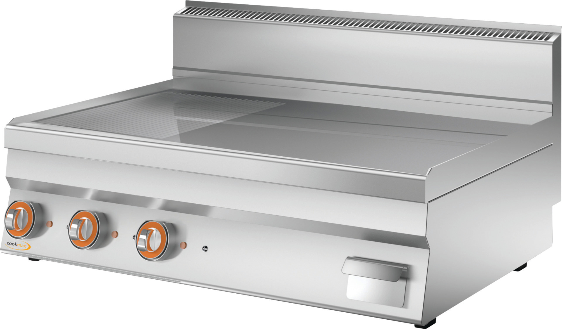 Elektro-Grillplatte, 2/3 glatt + 1/3 gerillt