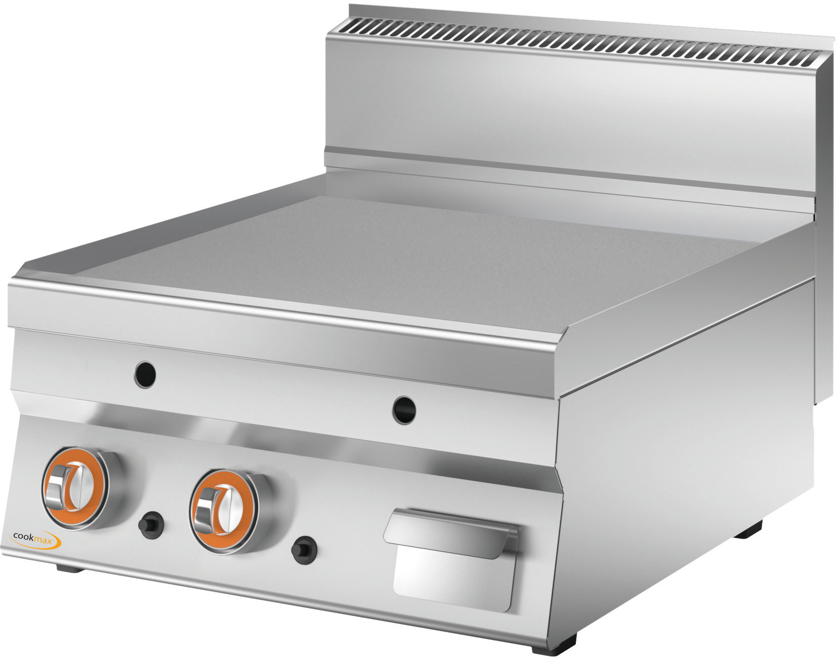 Gas-Grillplatte, glatt, 2 Heizzonen, Bratfläche 596 x 555 mm