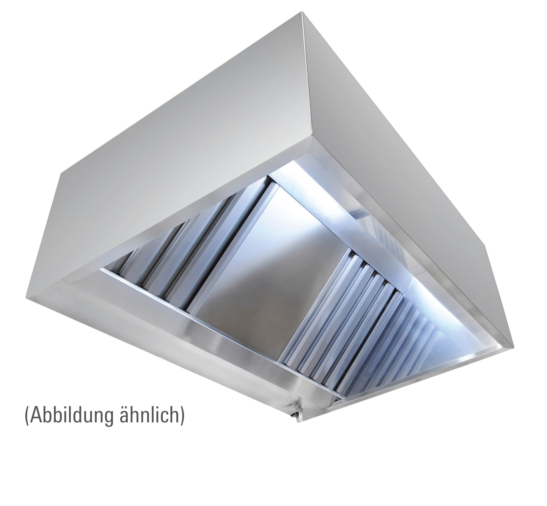 Wandhaube in Kastenform, 2000 x 1100 x 450 mm, Typ A