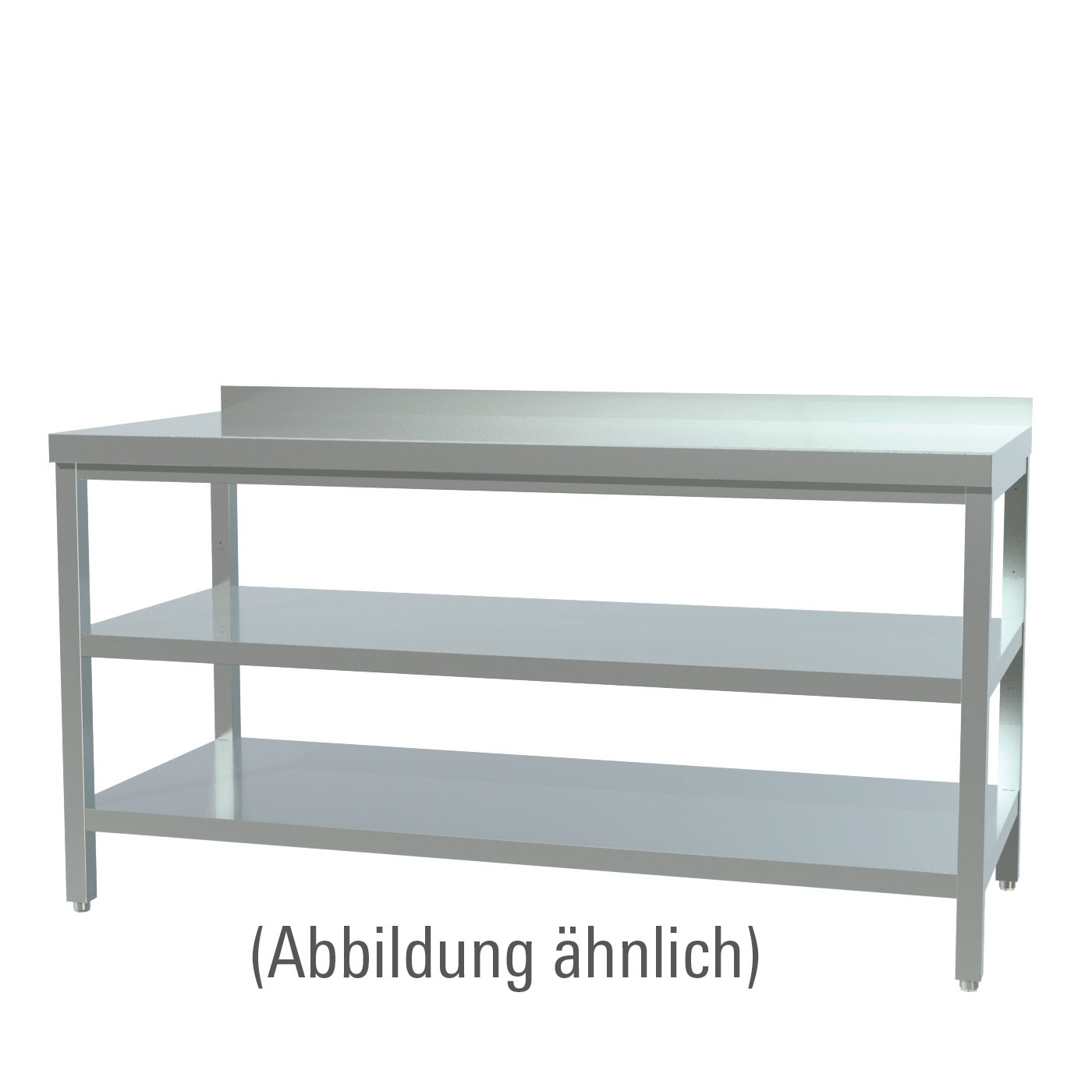 Arbeitstisch verschweißt 2 Böden 50 mm Aufkantung 1200 x 700 x 850 mm