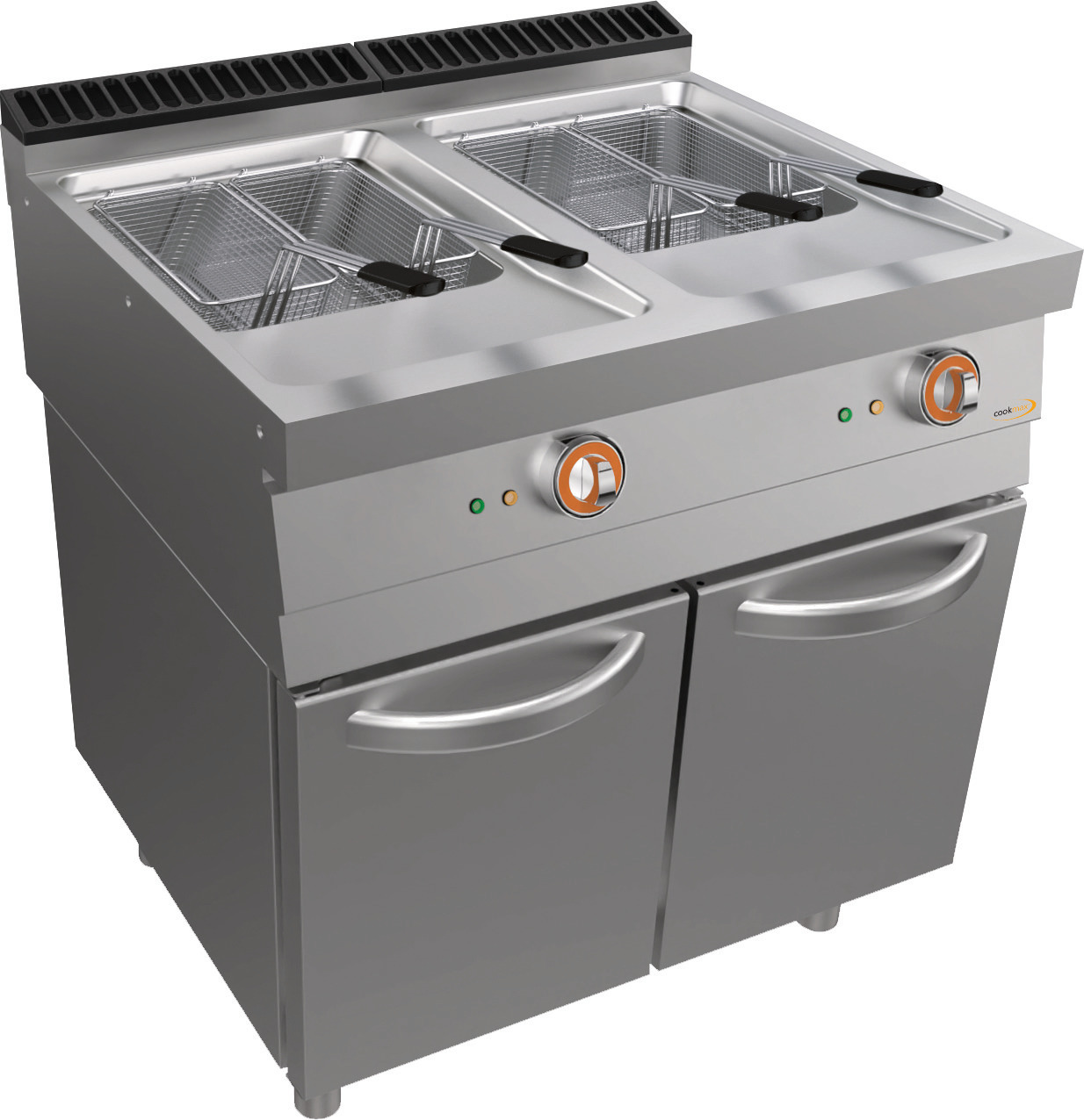 Gas-Fritteuse 23+23l Edelstahl