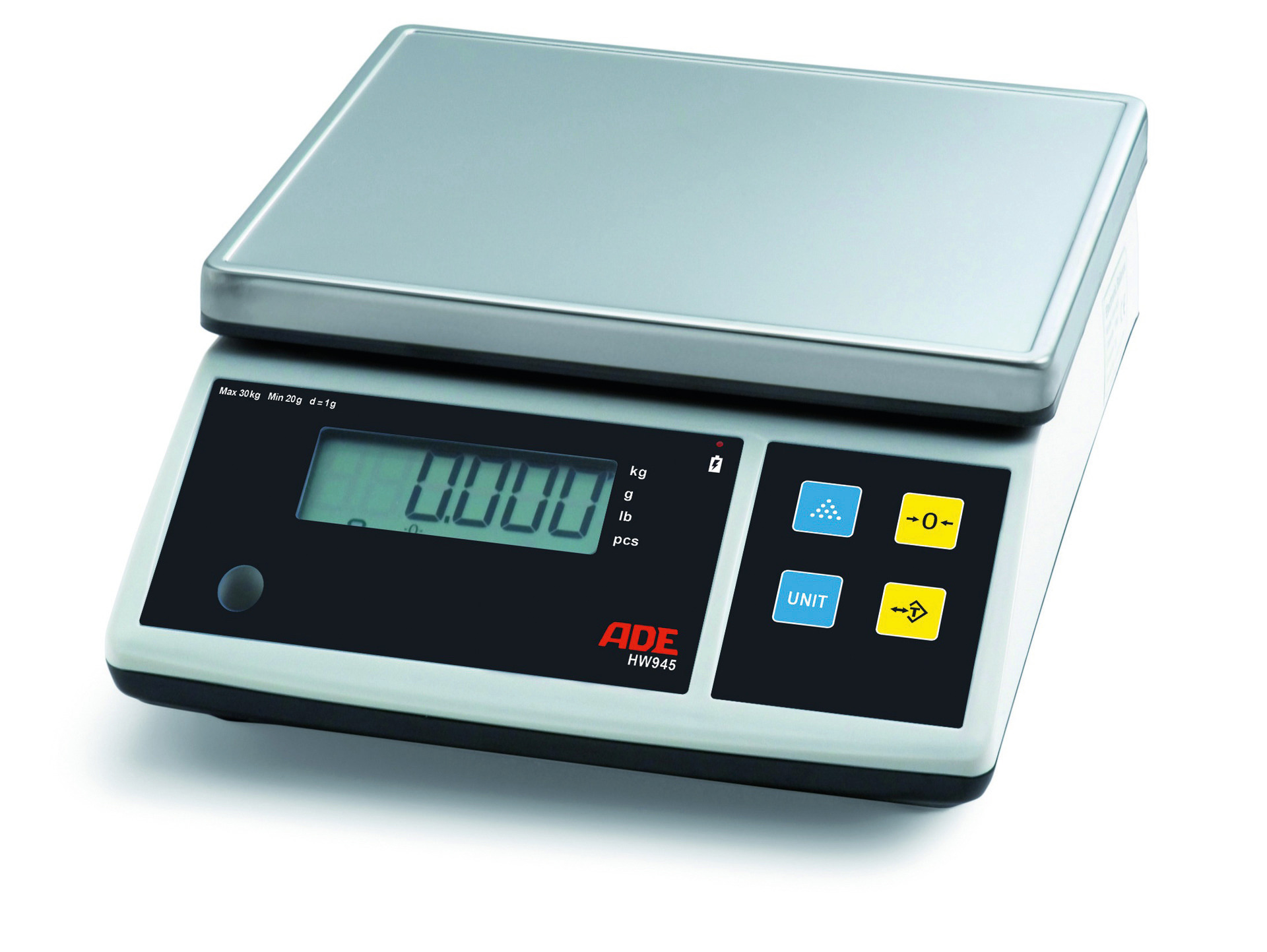 Elektronische Portionswaage bis 30 kg Netzbetrieb 260 x 310 x 125 mm