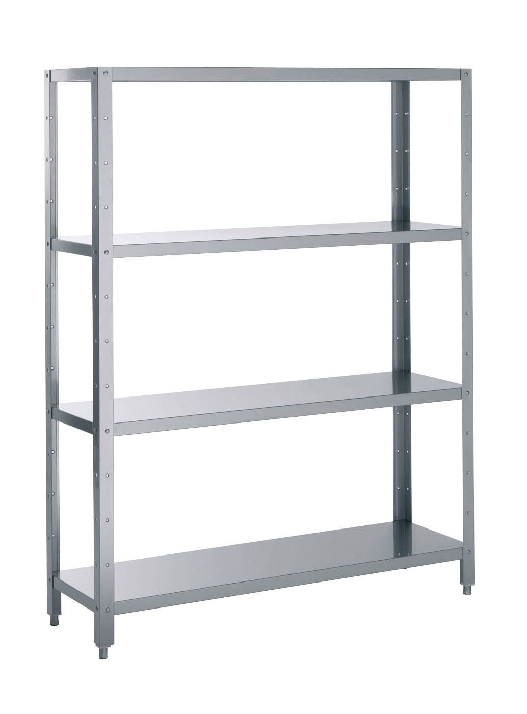 Edelstahl-Regal 4 Flächen 2000x480x2000mm