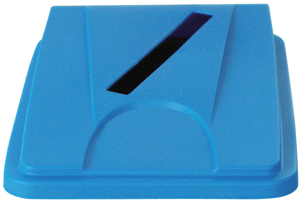 Deckel Einwurfschlitz blau für Wertstoffsammler