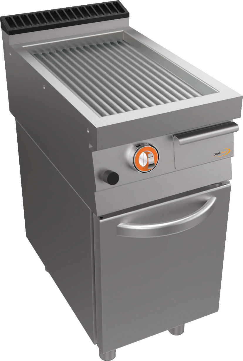 Gas-Grillplatte, gerillt Unterbau