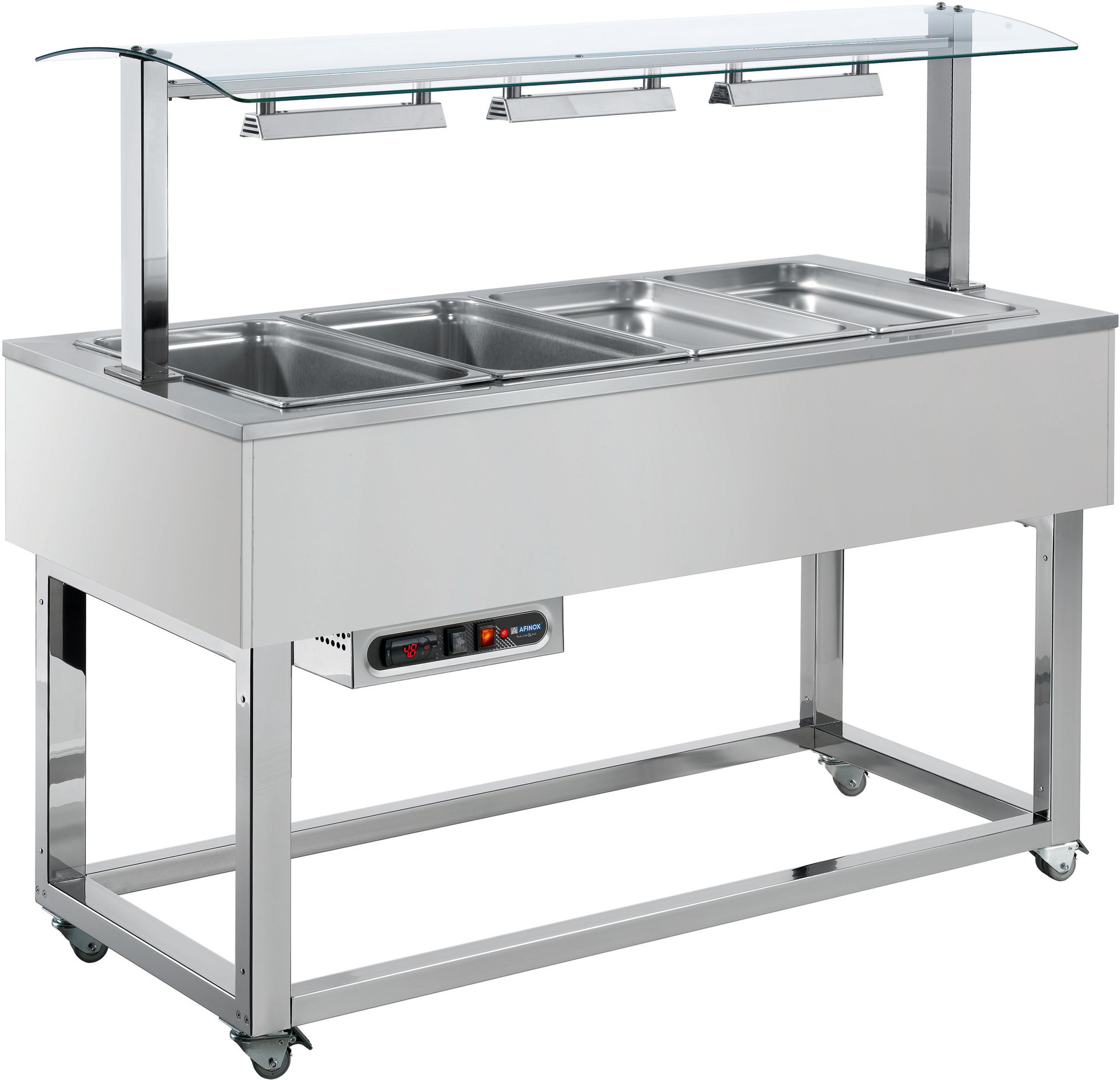 Büfett-Element Bain-Marie Wanne 1169 mm GN 3/1 Vollverkleidung RAL/Edelstahl