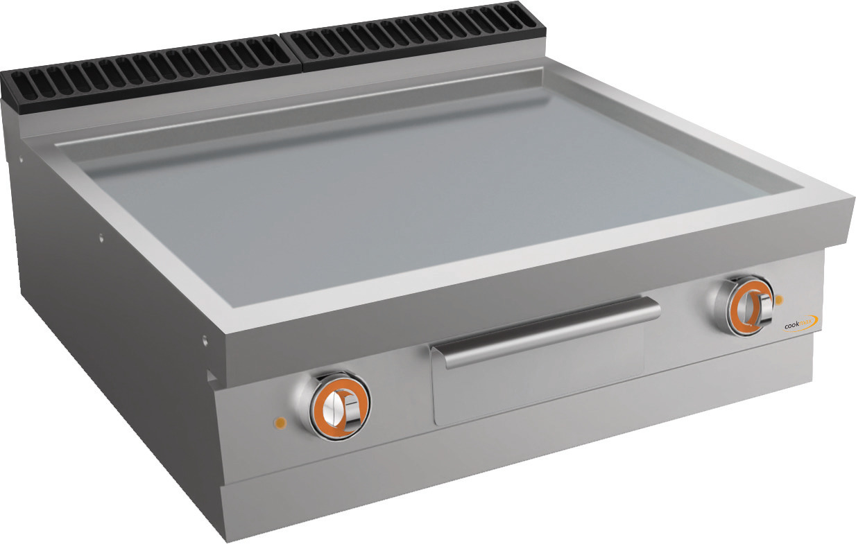 Elektro-Grillplatte glatt, 2 Heizzonen