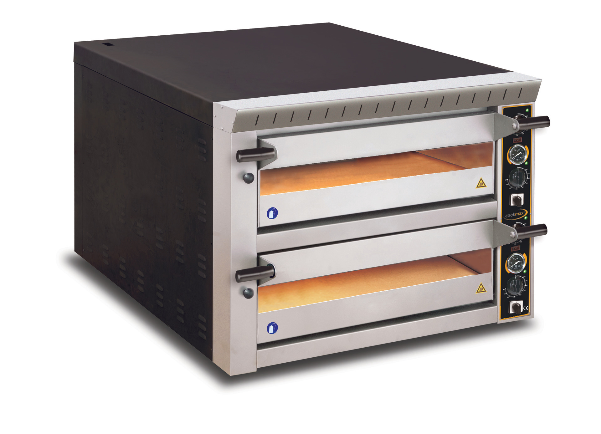 Pizzaofen für 12 Pizzen Ø 330 mm / Vollschamott / 32 A Anschl. erforderlich