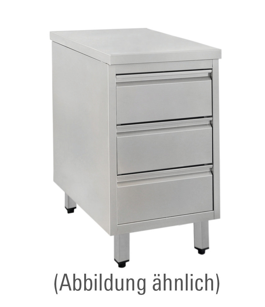Schubladenschrank ohne Aufkantung 480 x 700 x 850 mm