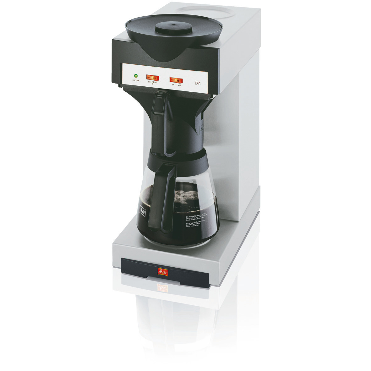 Filterkaffeemaschine 1,8 l Glaskanne 125 Tassen/h 210 x 420 x 463 mm