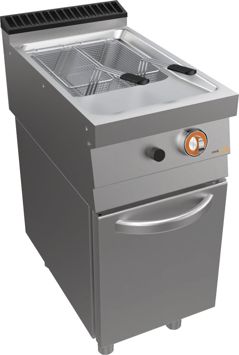 Gas-Fritteuse 15 l mit Ablasshahn