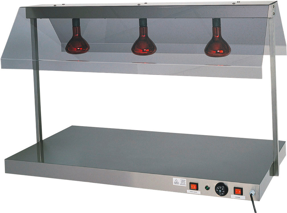 Warmhalteplatte 3 Infrarotlampen 1270 x 680 x 800 mm