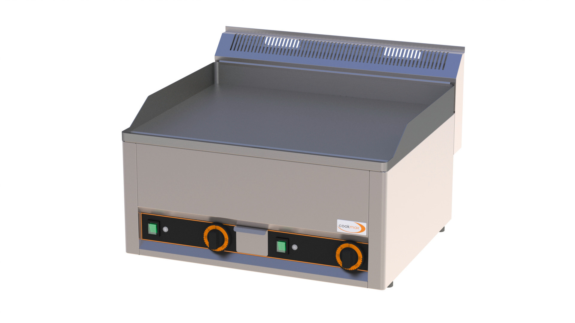 Elektro-Grillplatte glatt 2 Zonen 660x600mm