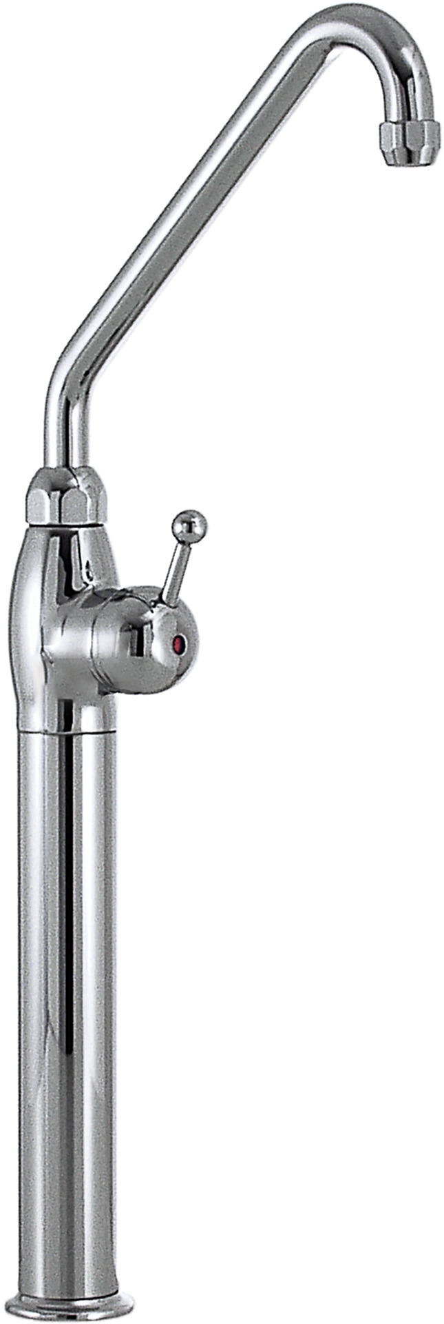 Einlocharmatur Einhebelmischer auf Säule Schwenkhahn H=675 mm