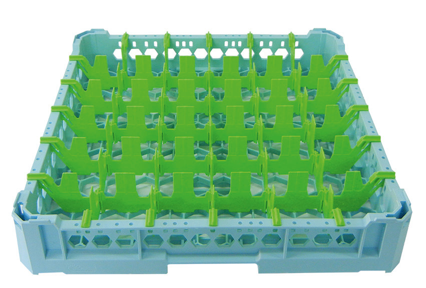 Gläserkorb 36 Fächer 73 x 73 mm Glashöhe max. 65 mm / 500 x 500 mm