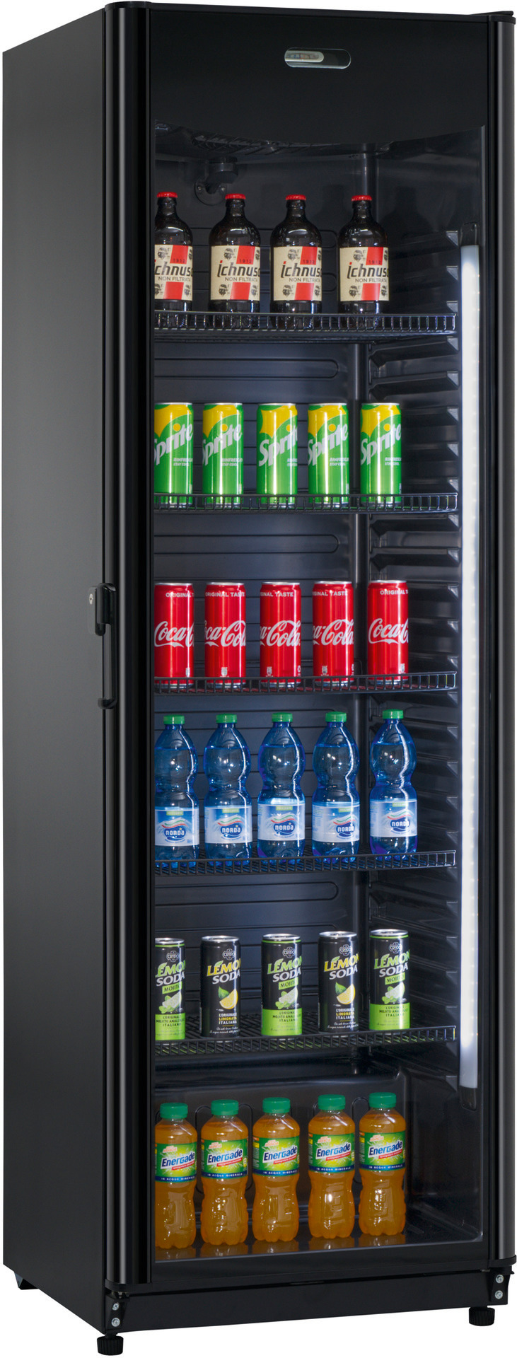 Flaschenkühlschrank schwarz, 382 l