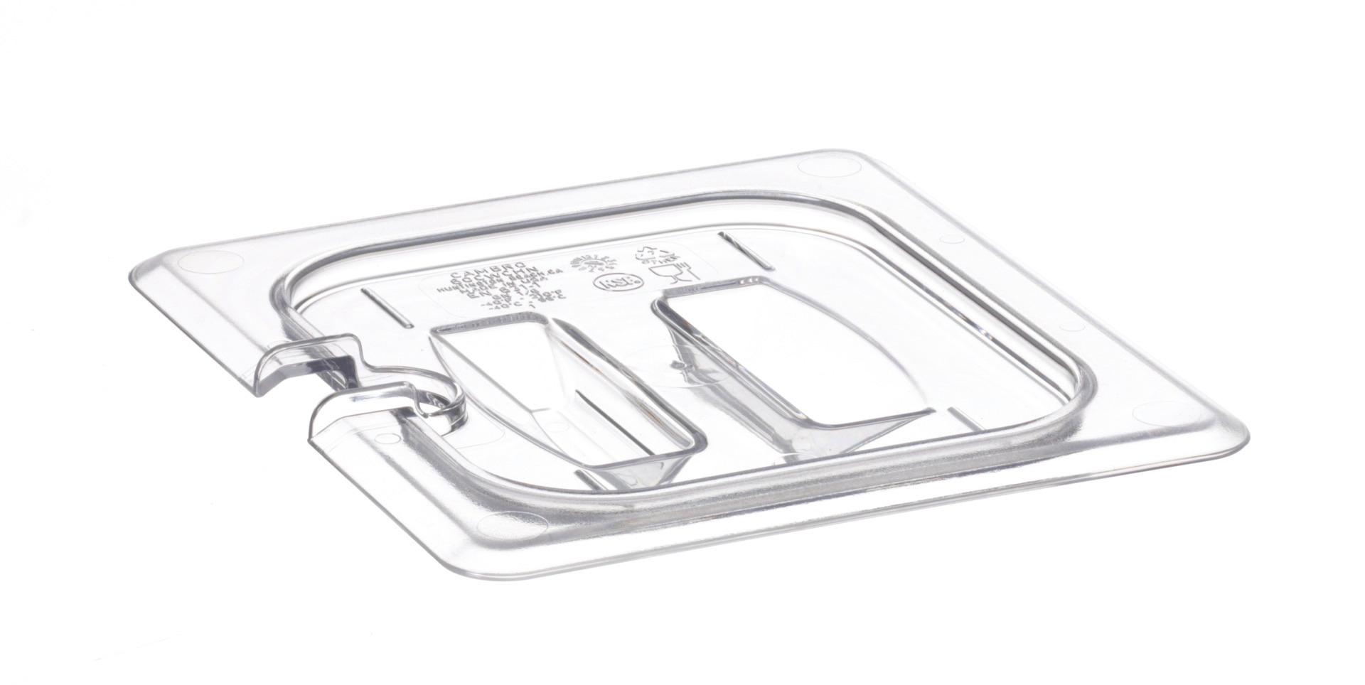 GN-Deckel GN 1/6 176 x 162 mm Griff und Aussparung Polycarbonat transparent