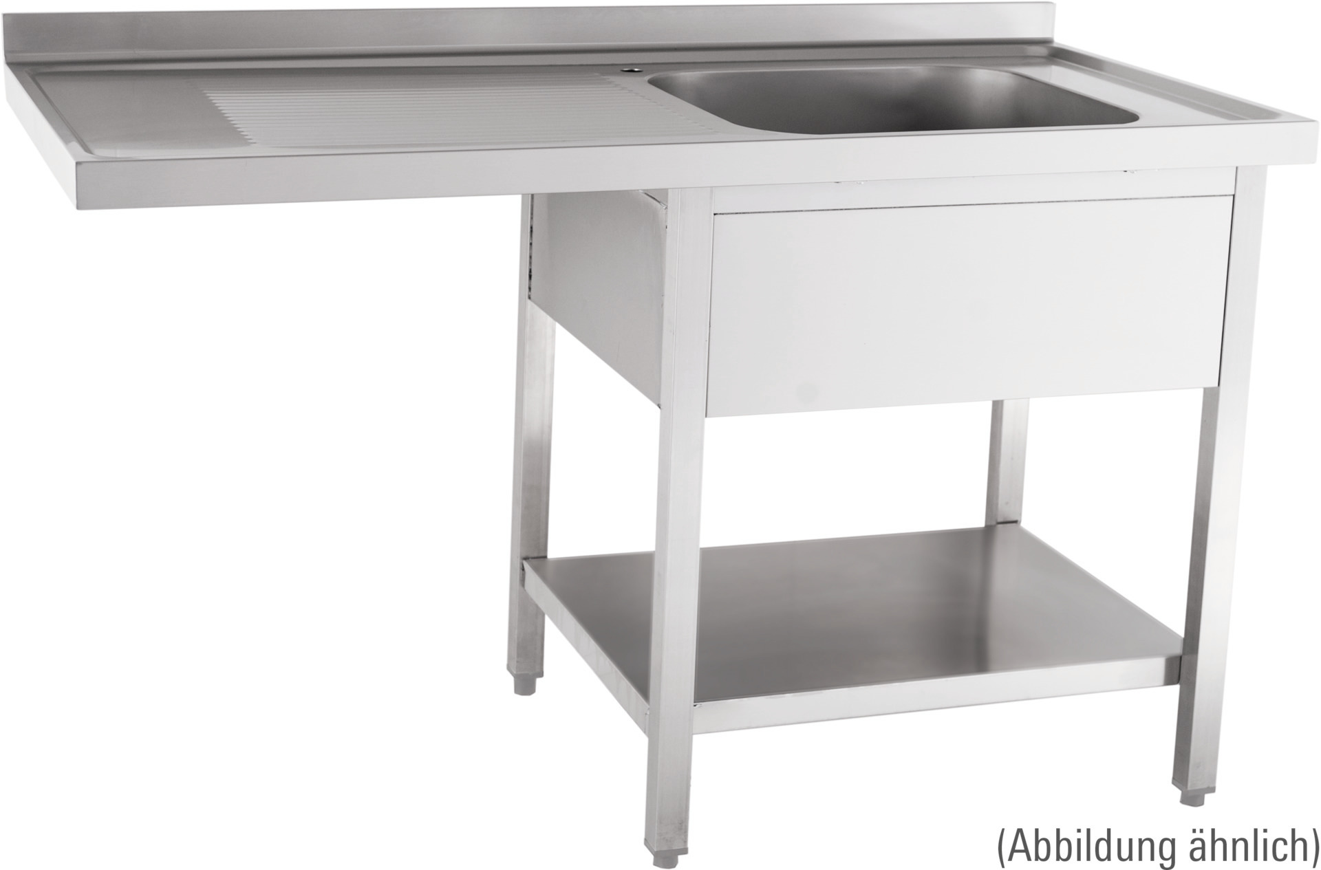 Spülcenter 50 mm Aufkantung 2 Becken rechts 1600x850x600 mm