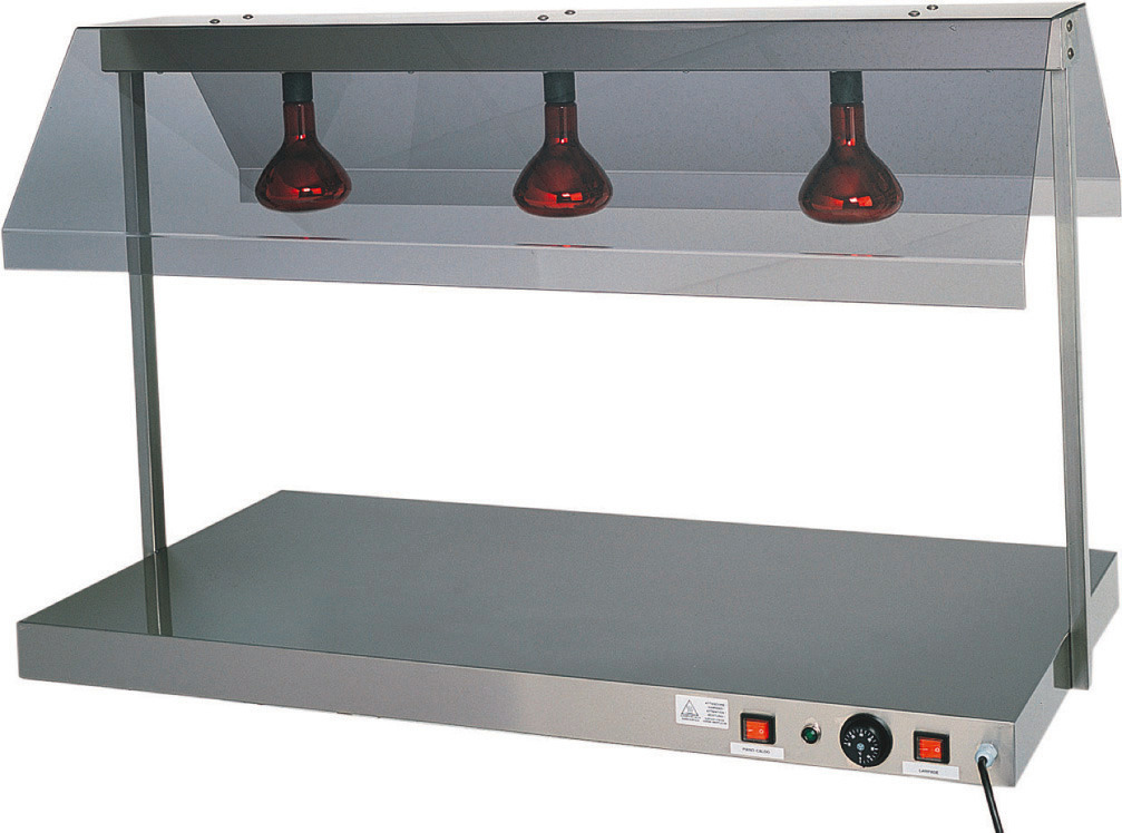 Warmhalteplatte 2 Infrarotlampen 850 x 640 x 800 mm