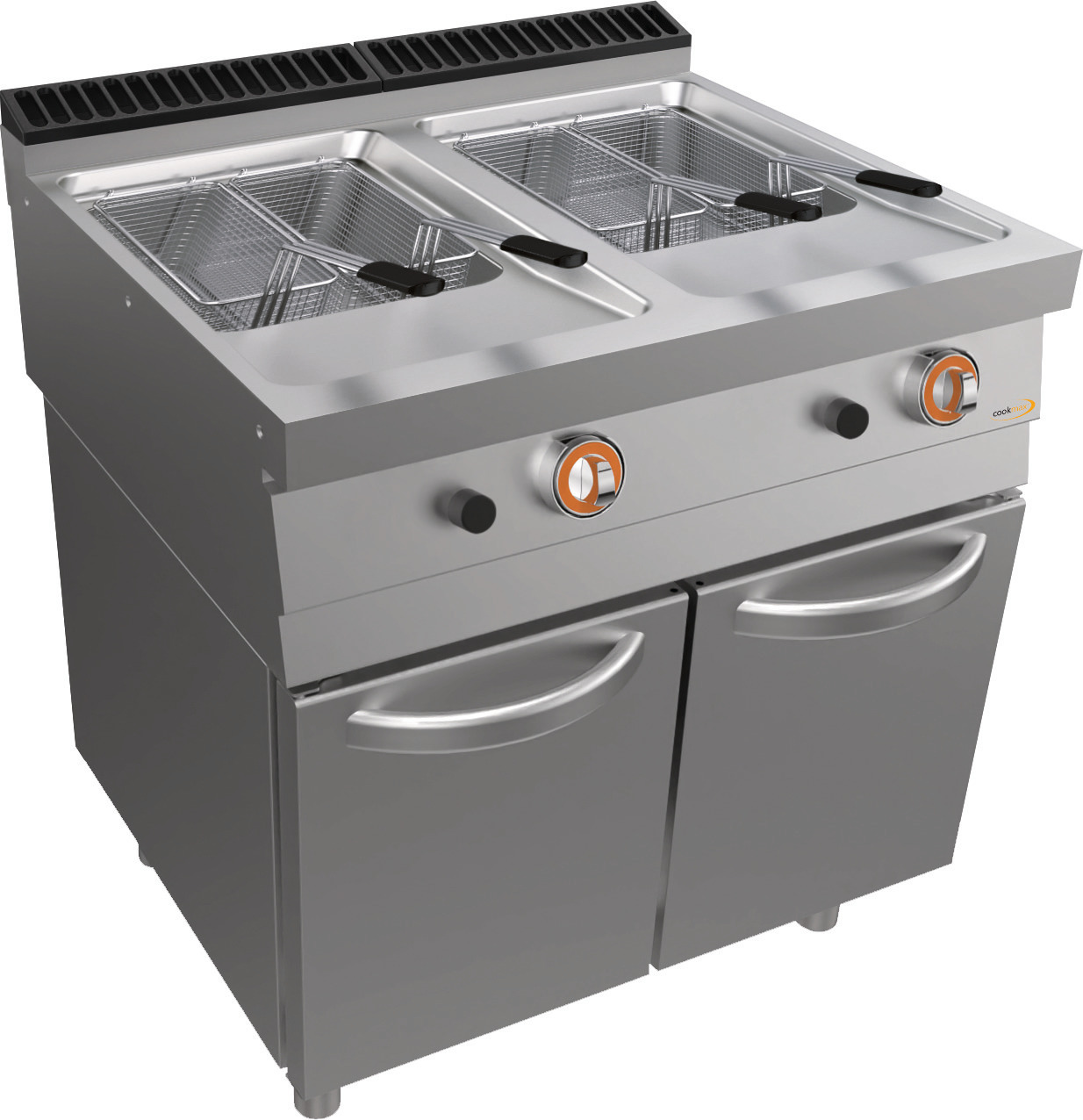 Gas-Fritteuse, 15 + 15 l, Ölauffangbehälter