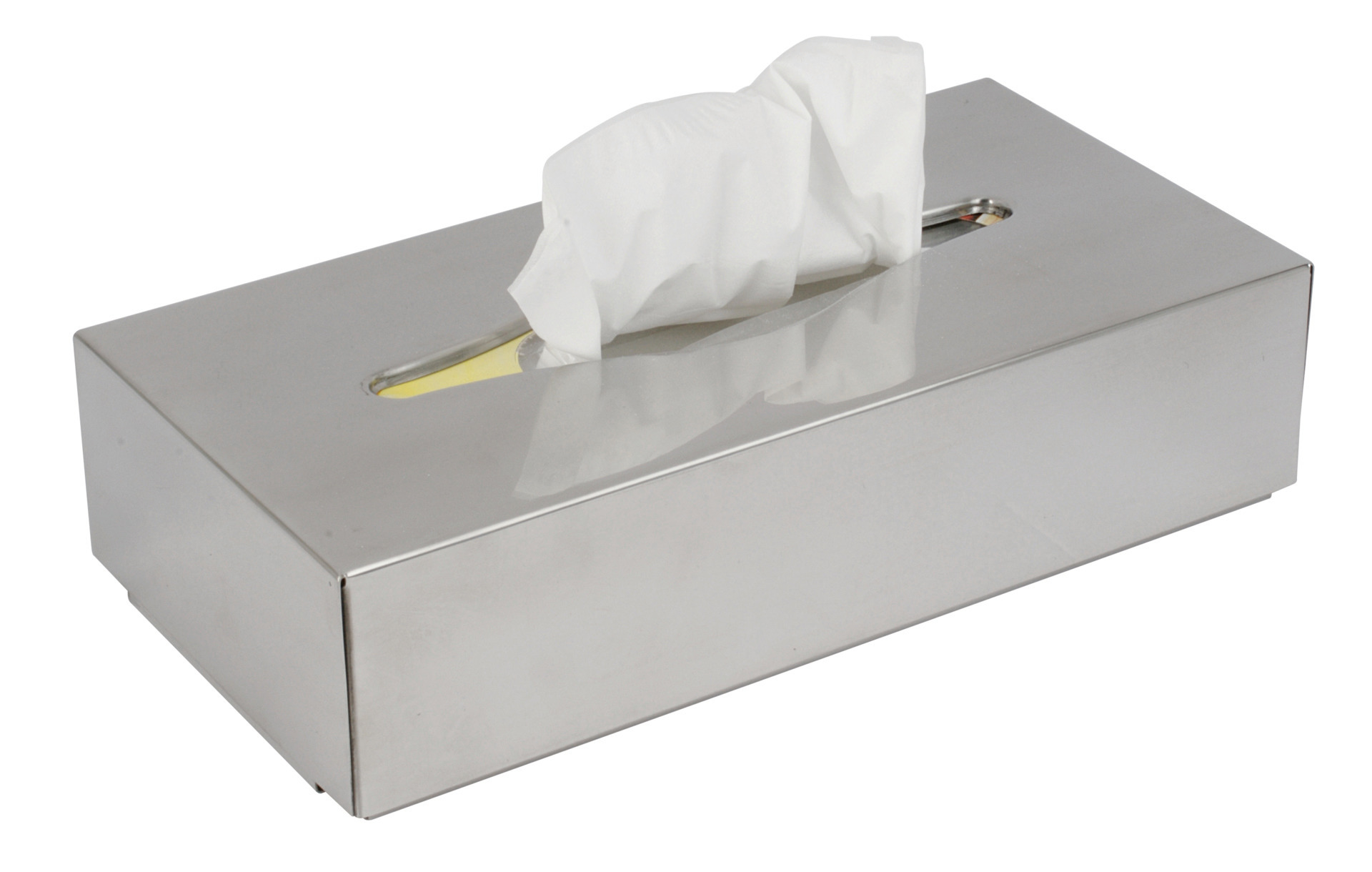 Kosmetiktuch-Spender für 100 Tücher Edelstahl poliert 260 x 130 x 90 mm
