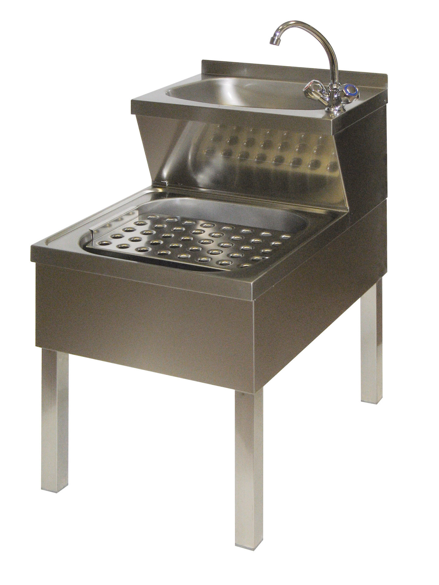 Handwasch-Ausgussbecken kombiniert Mischbatterie 500 x 700 x 850 mm