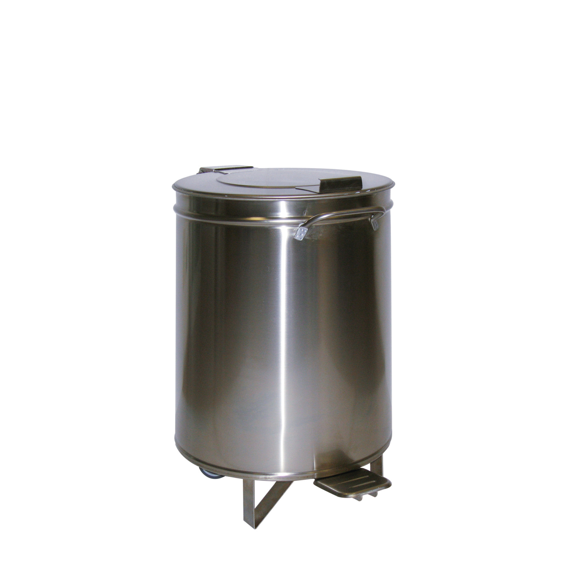 Abfalleimer 50 l ø 380 mm Fußpedal und Hubdeckel 380 x 380 x 605 mm