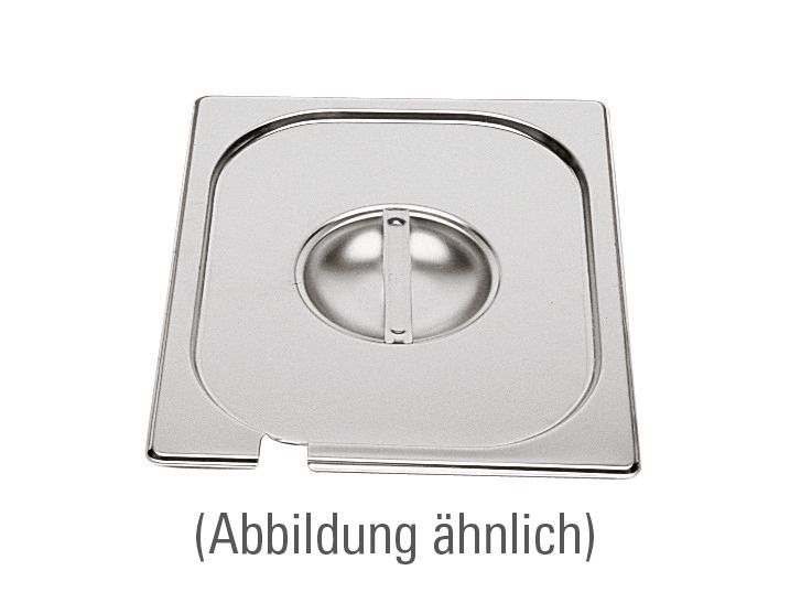 GN-Deckel GN 2/3 354 x 325 mm Löffelausschnitt Edelstahl