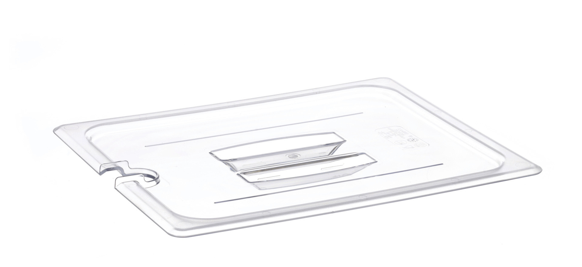 GN-Deckel GN 1/2 325 x 265 mm Griff und Aussparung Polycarbonat transparent