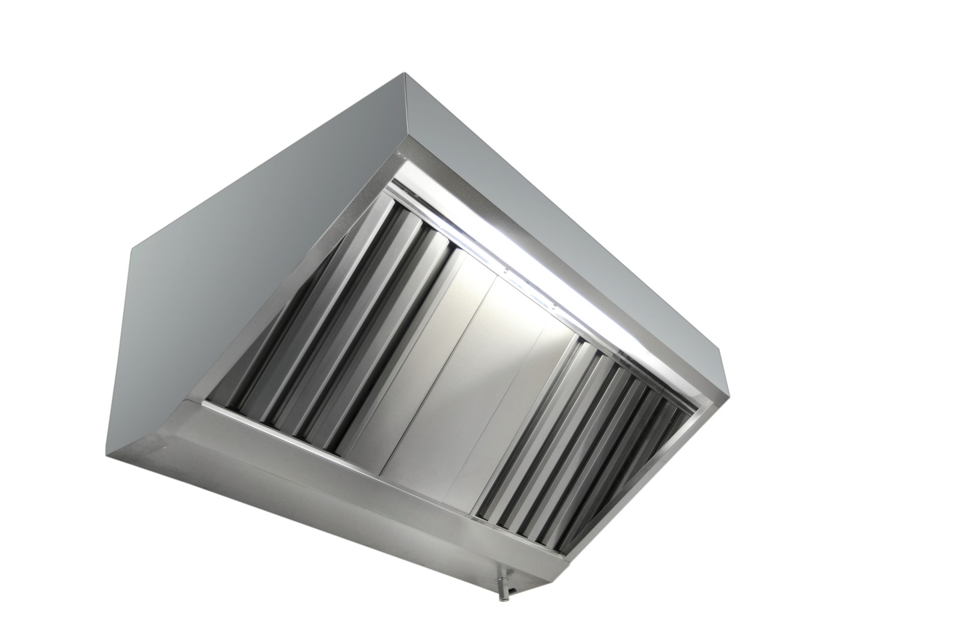 Wandhaube in Schrägform Ventilator und Regler, 1000 x 700 x 450 mm, Typ A
