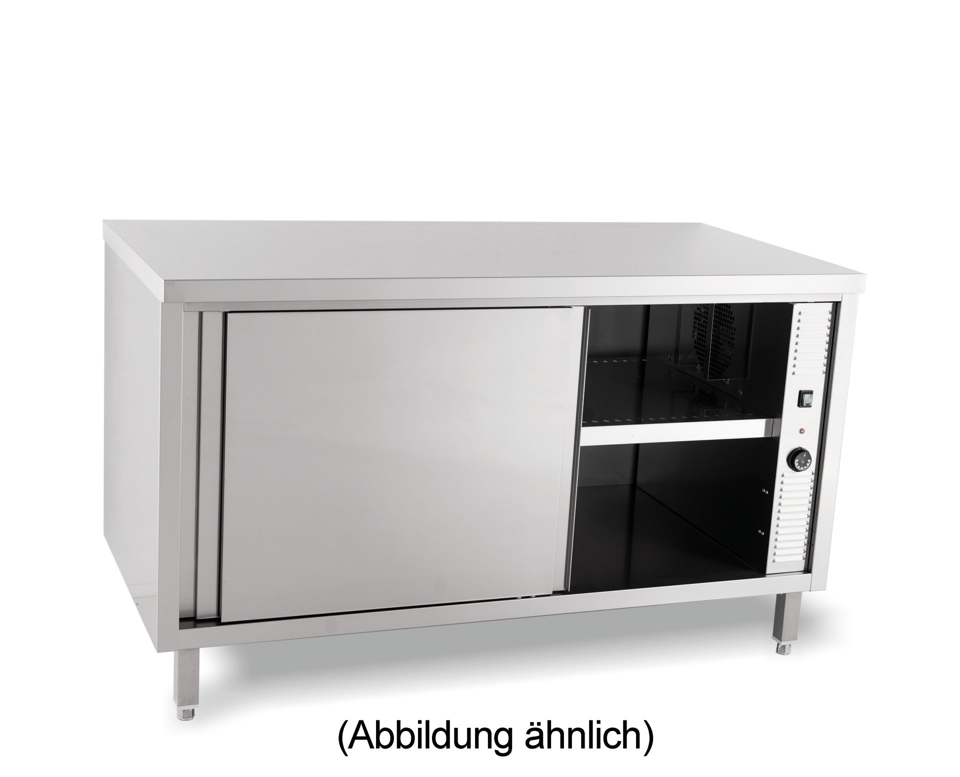 Durchreicheschrank beheizt Schiebetüren ohne Aufkantung 1400 x 600 x 850 mm