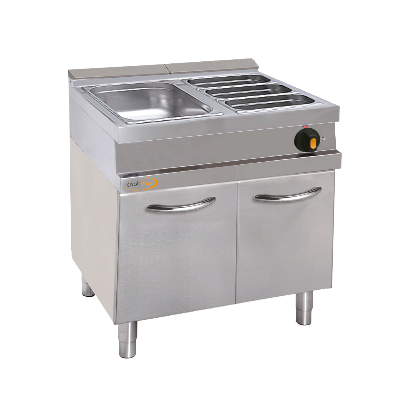 Elektro-Bain-Marie, GN 2/1, H 150 mm, Unterbau Türen