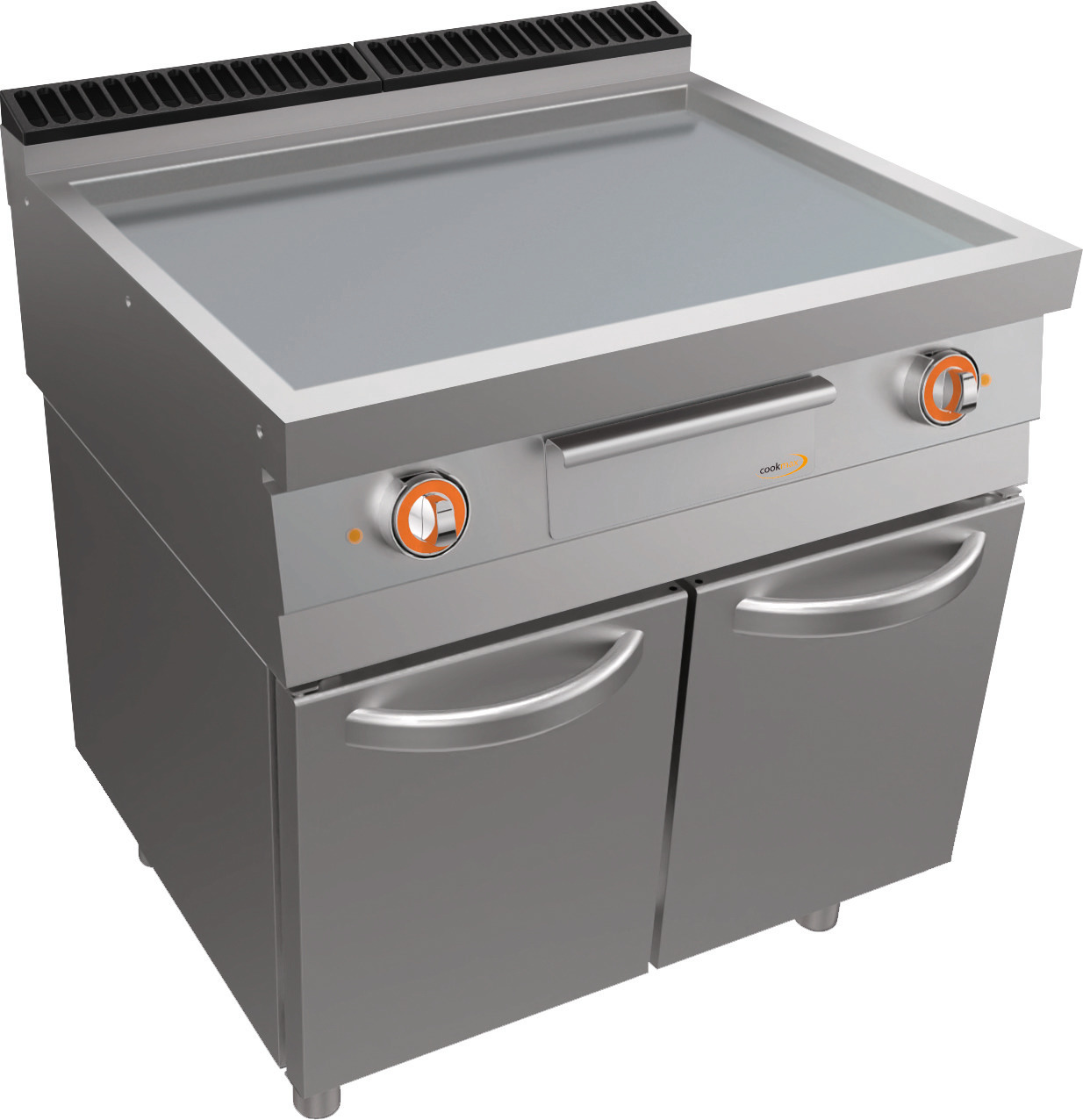 Elektro-Grillplatte, glatt, Unterbau Türen