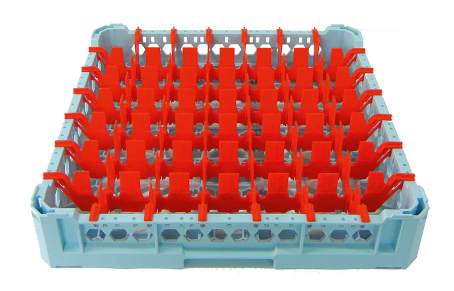 Gläserkorb 49 Fächer 63 x 63 mm Glashöhe max. 65 mm / 500 x 500 mm