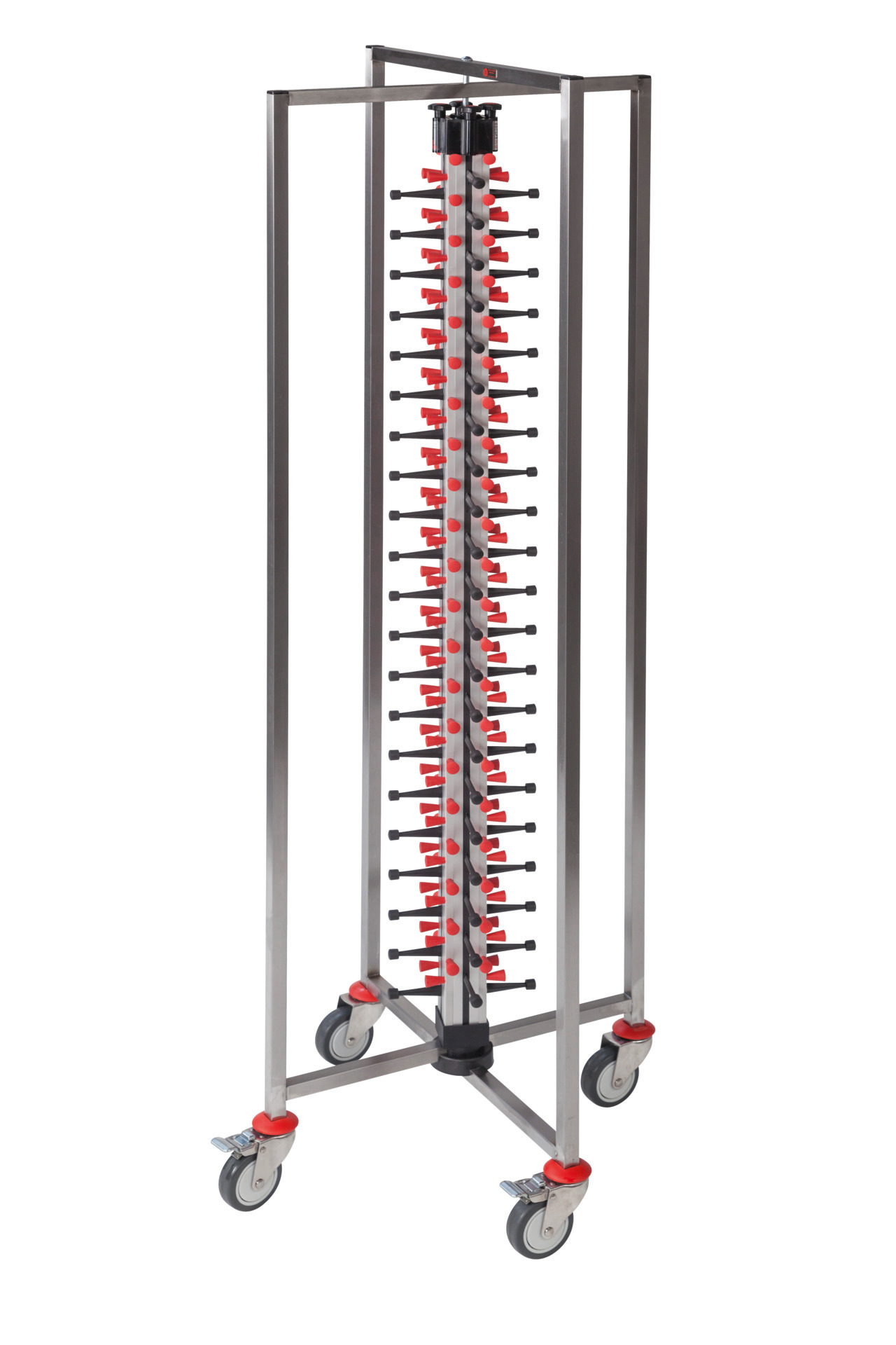 Tellerstapelsystem PLATE MATE fahrbar und faltbar bis 84 Teller / H=1900 mm