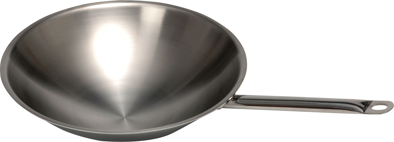 Wok-Pfanne Edelstahl ø 390 mm