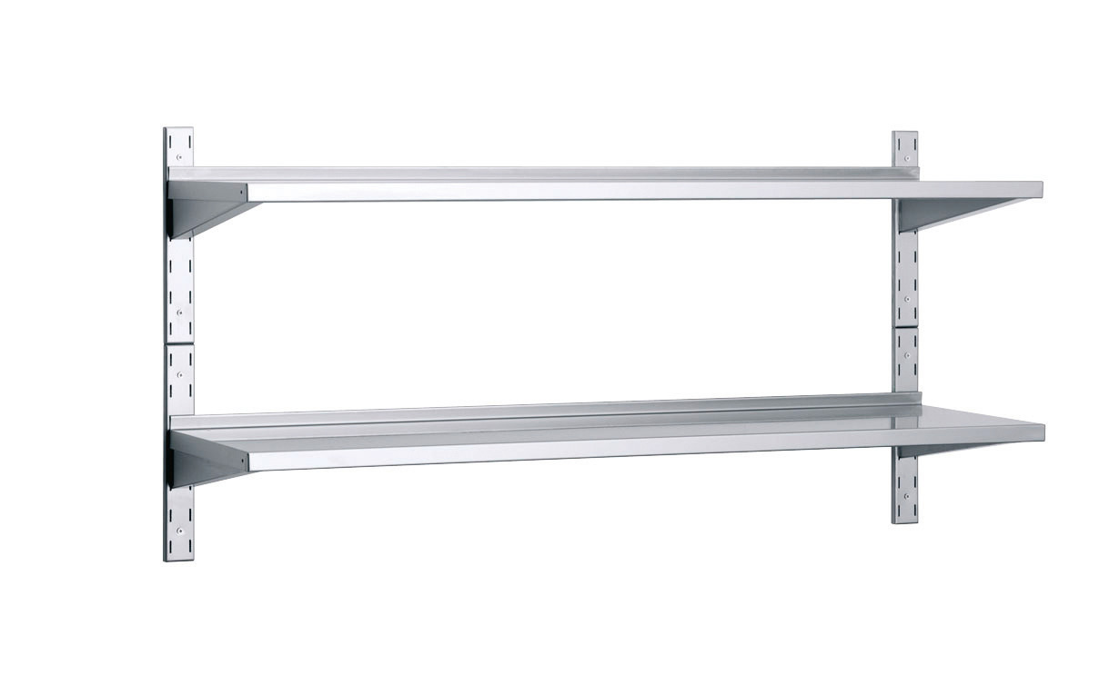 2 Wandborde Wandkonsolen  20 mm Aufkantung 1800 x 400 x 700 mm