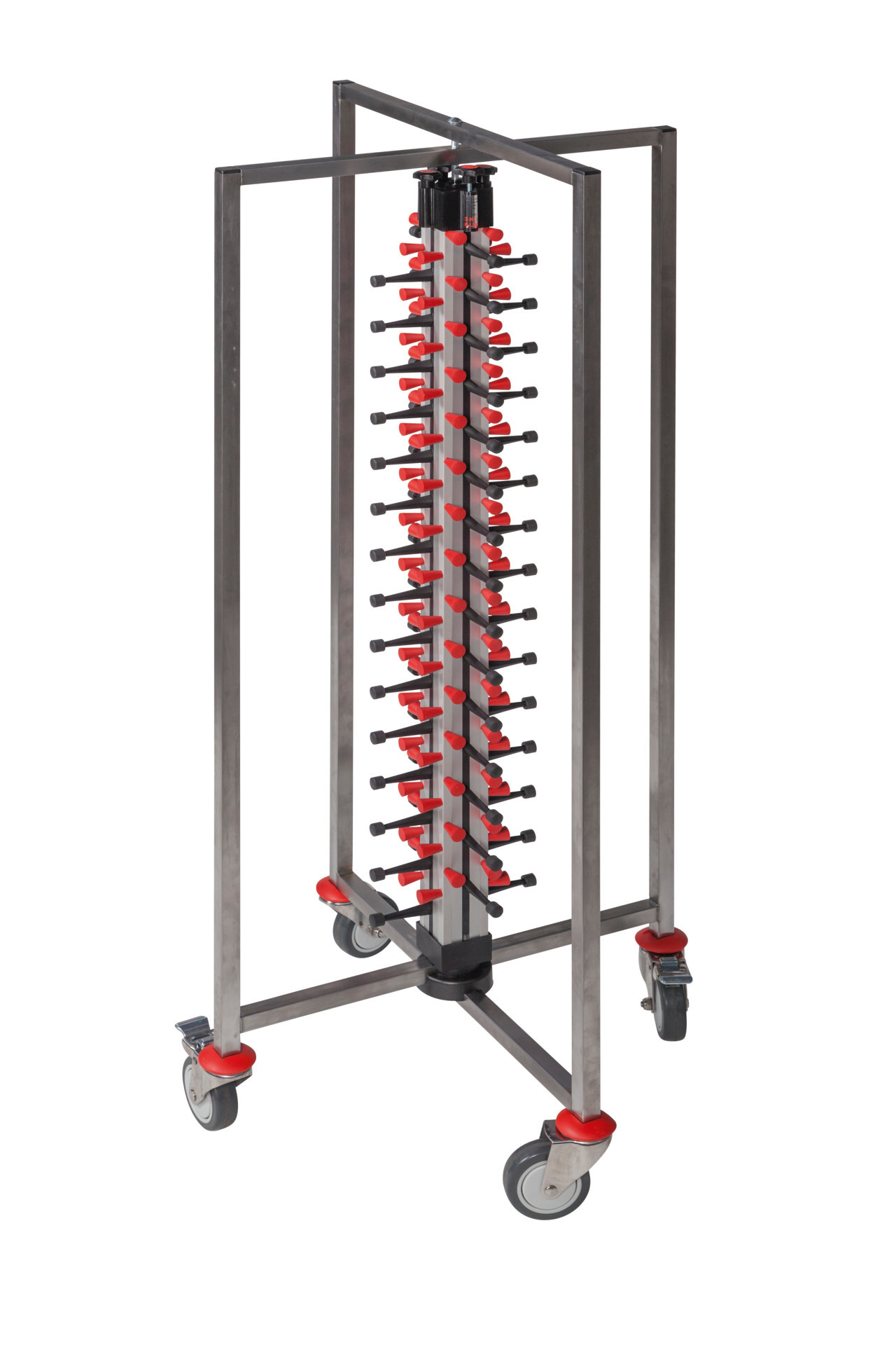 Tellerstapelsystem PLATE MATE fahrbar und faltbar bis 60 Teller / H=1430 mm