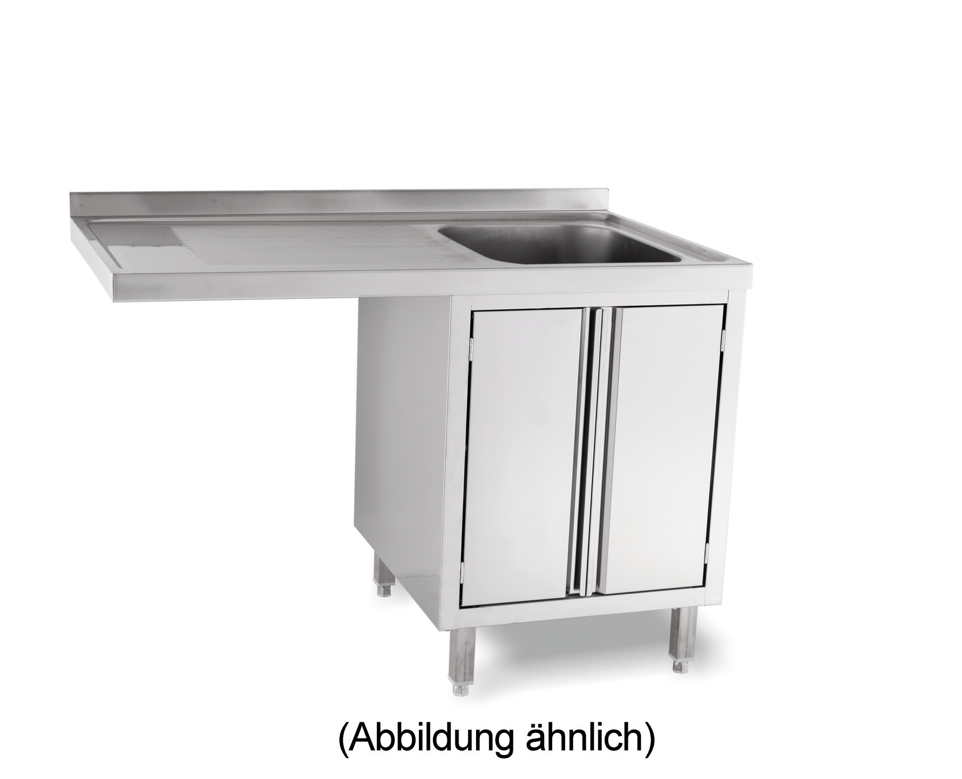 Spülcenterschrank 50 mm Aufkantung Türen 1 Becken li. 1400x850x700 mm