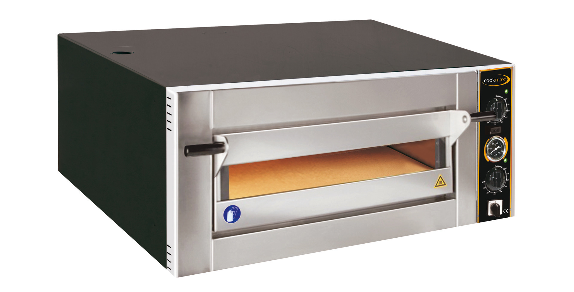 Pizzaofen 1 Backkammer für 6 Pizzen ø 300 mm / 950 x 1200 x 410 mm