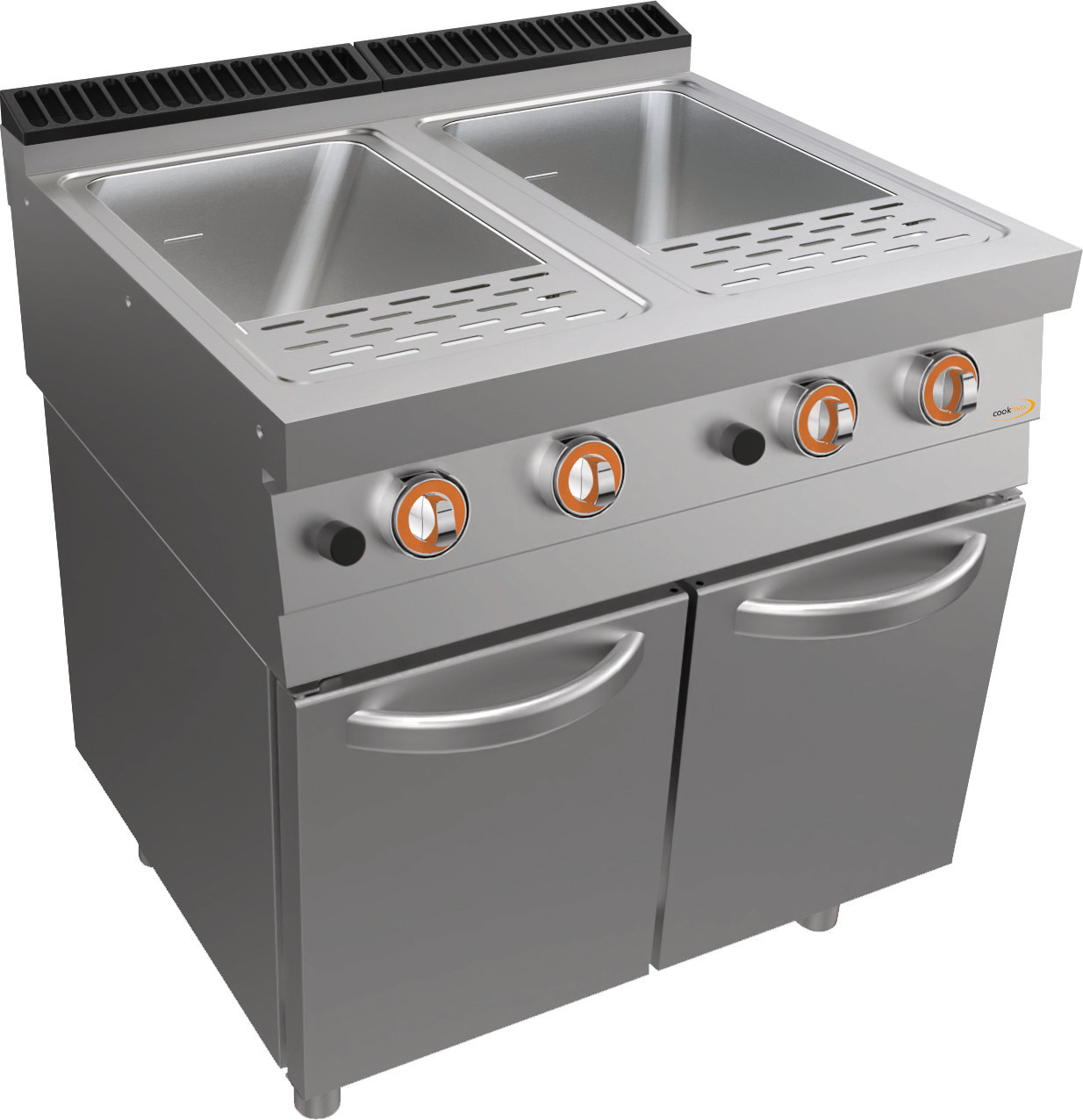 Gas-Nudelkocher, 2 x 40 l, 2 Becken